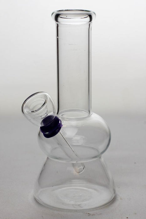 6 in. clear glass water bong-A - One Wholesale