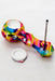 Arsenal Silicone hand pipe with Jar and Dab tool- - One Wholesale