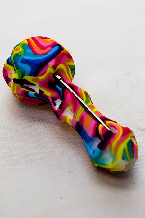 Arsenal Silicone hand pipes with Jar and Dab tool in a Jar- - One Wholesale