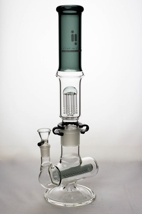 17" infyniti 8-tree and inline diffuser detachable water bong-Black - One Wholesale