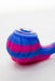 Sherlock Silicone pipe in display with glass bowl-WP139- - One Wholesale