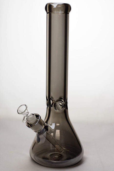 15 in. Metallic 9 mm glass beaker bong-Black-4633 - One Wholesale