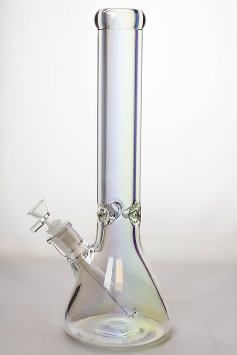 15 in. Metallic 9 mm glass beaker bong- - One Wholesale
