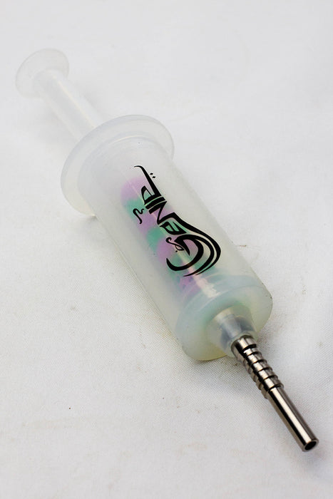 White silicone syringe shape nectar collector-GR-PK - One Wholesale