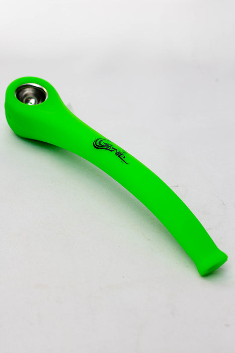 9" Genie Silicone hand pipe with metal bowl-GR - One Wholesale
