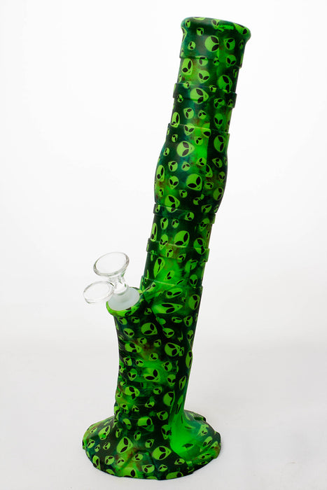 13" Detachable silicone Green straight tube water bong- - One Wholesale