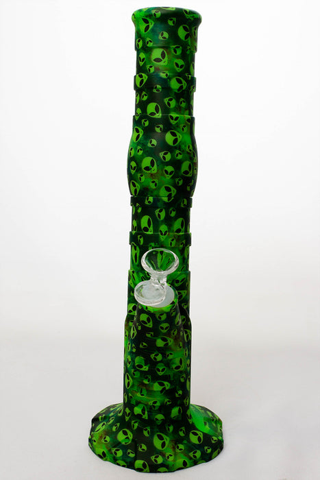13" Detachable silicone Green straight tube water bong- - One Wholesale