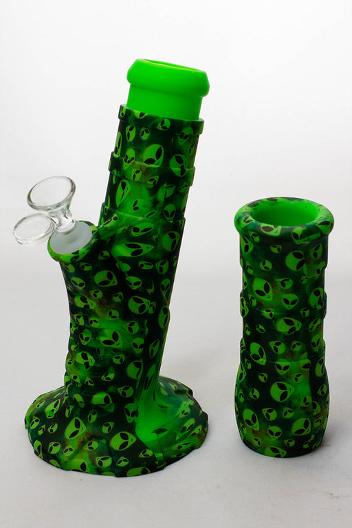 13" Detachable silicone Green straight tube water bong- - One Wholesale