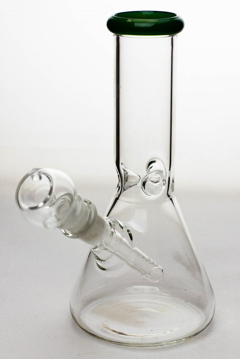 8" clear glass water bong- - One Wholesale