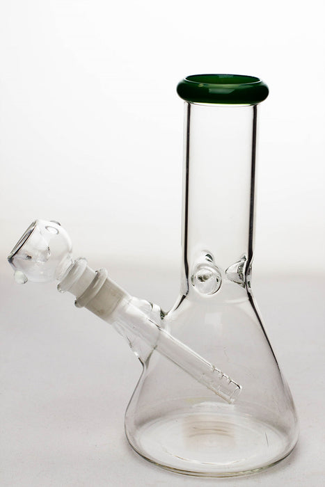8" clear glass water bong- - One Wholesale