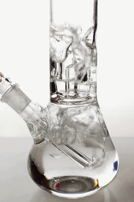 8" clear single dome percolator beaker water bong- - One Wholesale