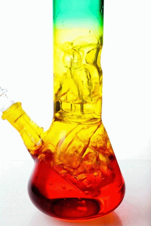 8" rasta single dome percolator beaker water bong Glass Bong ONE