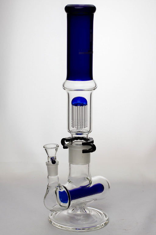 17" infyniti 8-tree and inline diffuser detachable water bong Glass Bong ONE Blue