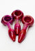 3.5" Color Soft glass hand pipe (3 ea per pack)-Red - One Wholesale