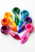 3.5" Color Soft glass hand pipe (3 ea per pack)- - One Wholesale