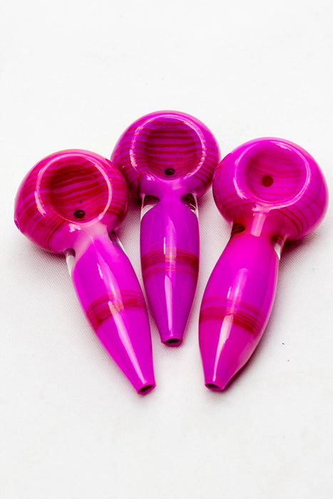 3.5" Soft Color glass hand pipe (3 ea per pack)-Pink - One Wholesale