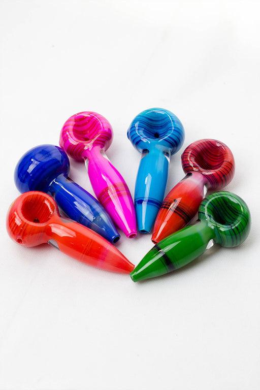 3.5" Soft Color glass hand pipe (3 ea per pack)- - One Wholesale