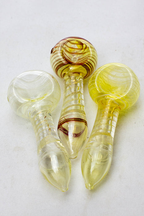 3.5" Soft glass hand pipe (3 ea per pack)- - One Wholesale