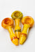 3.5" Color Soft glass hand pipe (3 ea per pack)-Yellow - One Wholesale