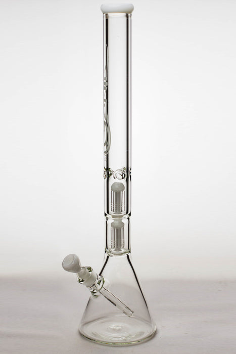 24" genie double 6 arms heavy glass water beaker bong- - One Wholesale