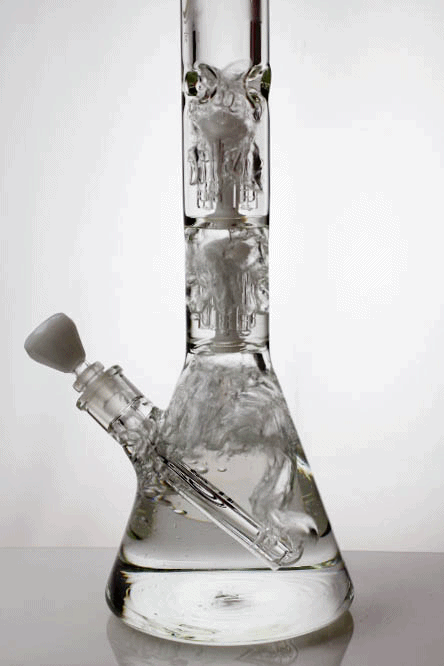 24" genie double 6 arms heavy glass water beaker bong Bongs ONE