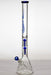 24" genie double 6 arms heavy glass water beaker bong-Blue - One Wholesale