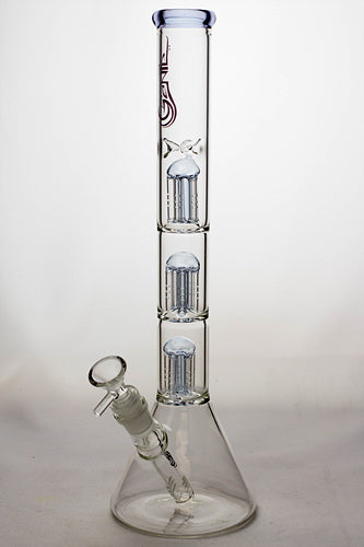 14" genie triple 5 arms percolator water bong-Purple - One Wholesale