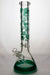 16 inches 9 mm sandblasting artwork glass water bong-Green-4788 - One Wholesale