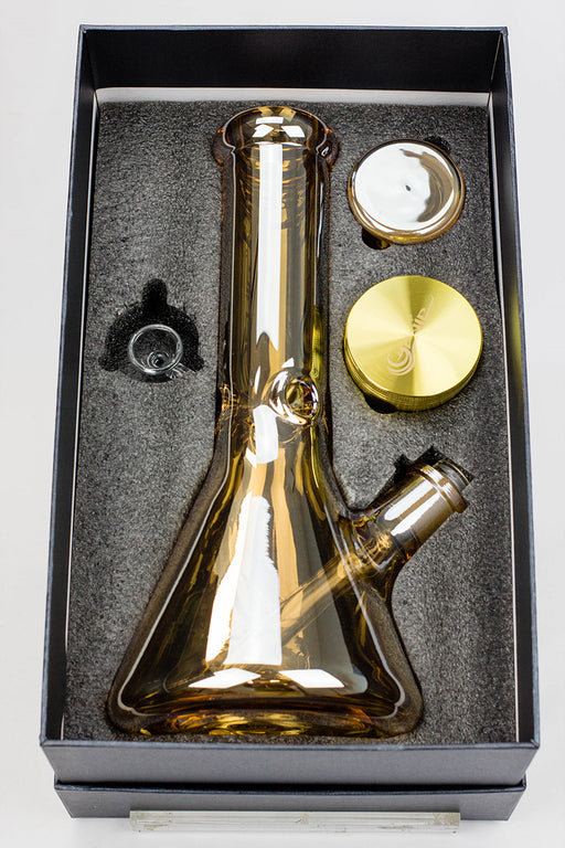 Genie 12" Metallic heady glass beaker bong gift set Glass Bong ONE