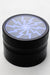 Black Aluminium 4 parts grinder with color acrylic window-Blue - One Wholesale