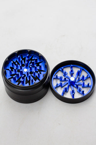 Black Aluminium 4 parts grinder with color acrylic window- - One Wholesale