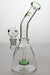 10 inches flat cylinder diffused bent neck bubbler-Green - One Wholesale