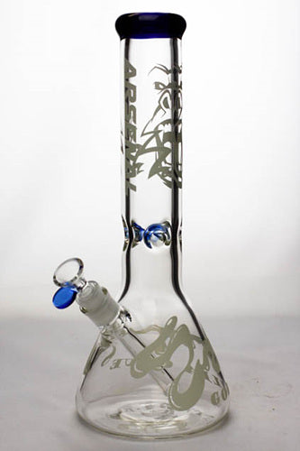 13" Arsenal Luminous heavy glass beaker water bong-Gorilla Glue-Blue - One Wholesale