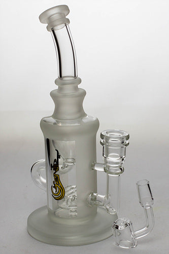 9 in. genie recycled bubbler with a banger-Clear - One Wholesale