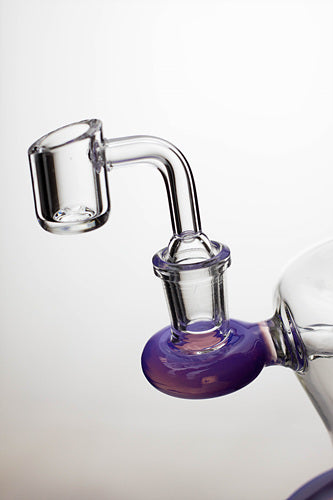 8 in. genie Cubic difussed bubbler with a banger- - One Wholesale