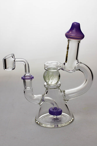 7.5 in. genie glass ball insert bubbler with a banger- - One Wholesale