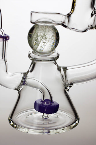 7.5 in. genie glass ball insert bubbler with a banger- - One Wholesale