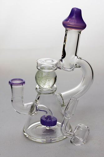 7.5 in. genie glass ball insert bubbler with a banger- - One Wholesale