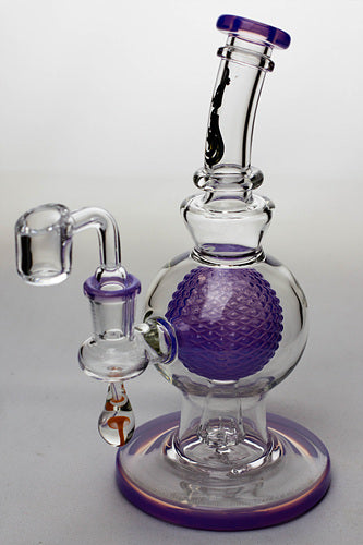 8 in. genie Sphere in a Sphere bubbler-Purple - One Wholesale