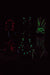 13" Glow in the dark artwork 7 mm glass bong- - One Wholesale