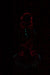 13" Glow in the dark artwork 7 mm glass bong- - One Wholesale