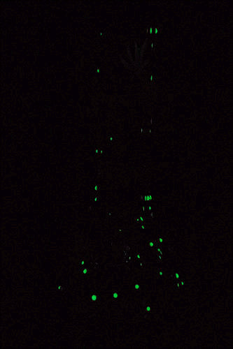 13" Glow in the dark artwork 7 mm glass bong- - One Wholesale