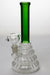 7" pattern glass bubbler with a diffuser-Green - One Wholesale