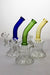 7" pattern glass bent neck bubbler with a diffuser- - One Wholesale