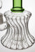 7" pattern glass bent neck bubbler with a diffuser- - One Wholesale