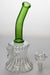 7" pattern glass bent neck bubbler with a diffuser- - One Wholesale