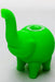 4.5" Genie elephant Silicone hand pipe with glass bowl-GR - One Wholesale