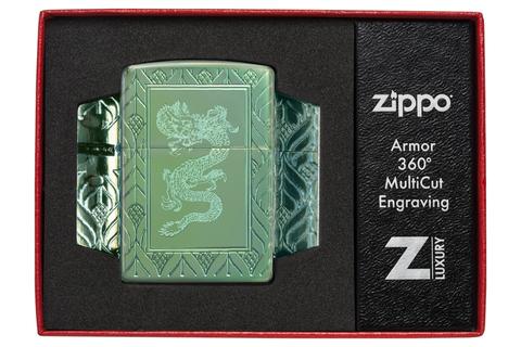 Zippo 49054 Armor High Polish Elegant Dragon- - One Wholesale