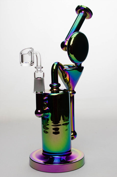 11" Recycled rig in chrome color with a banger- - One Wholesale