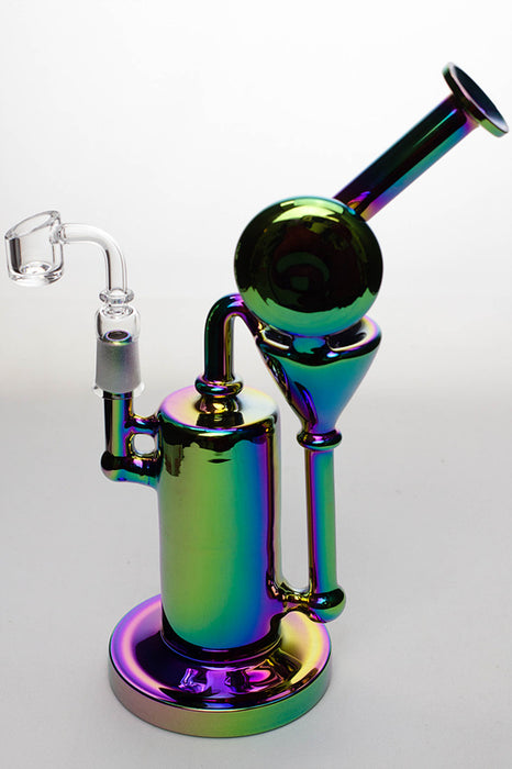 11" Recycled rig in chrome color with a banger- - One Wholesale